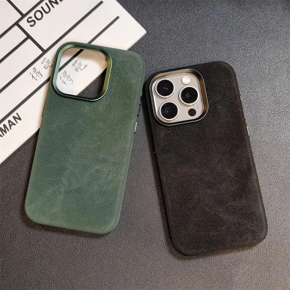 Luxury For MagSafe Fiber Leather Case - iPhone 13 Series