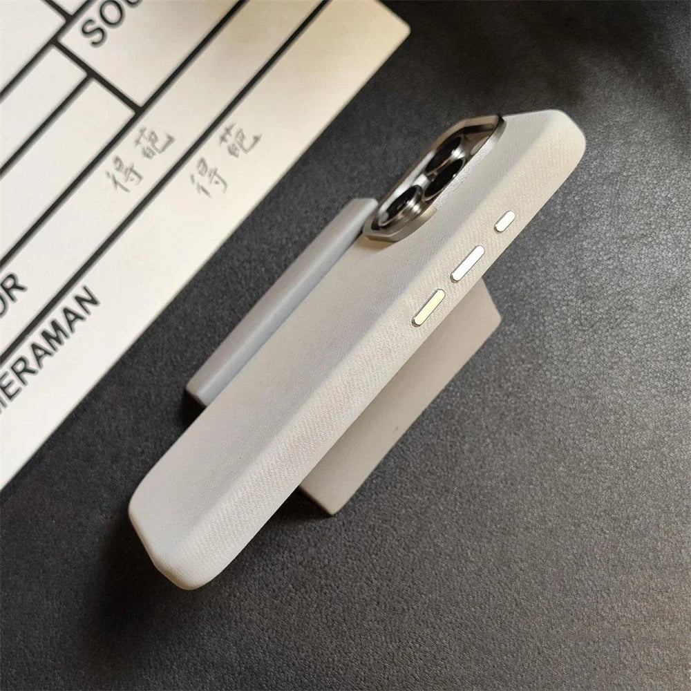 Luxury For MagSafe Fiber Leather Case - iPhone 13 Series