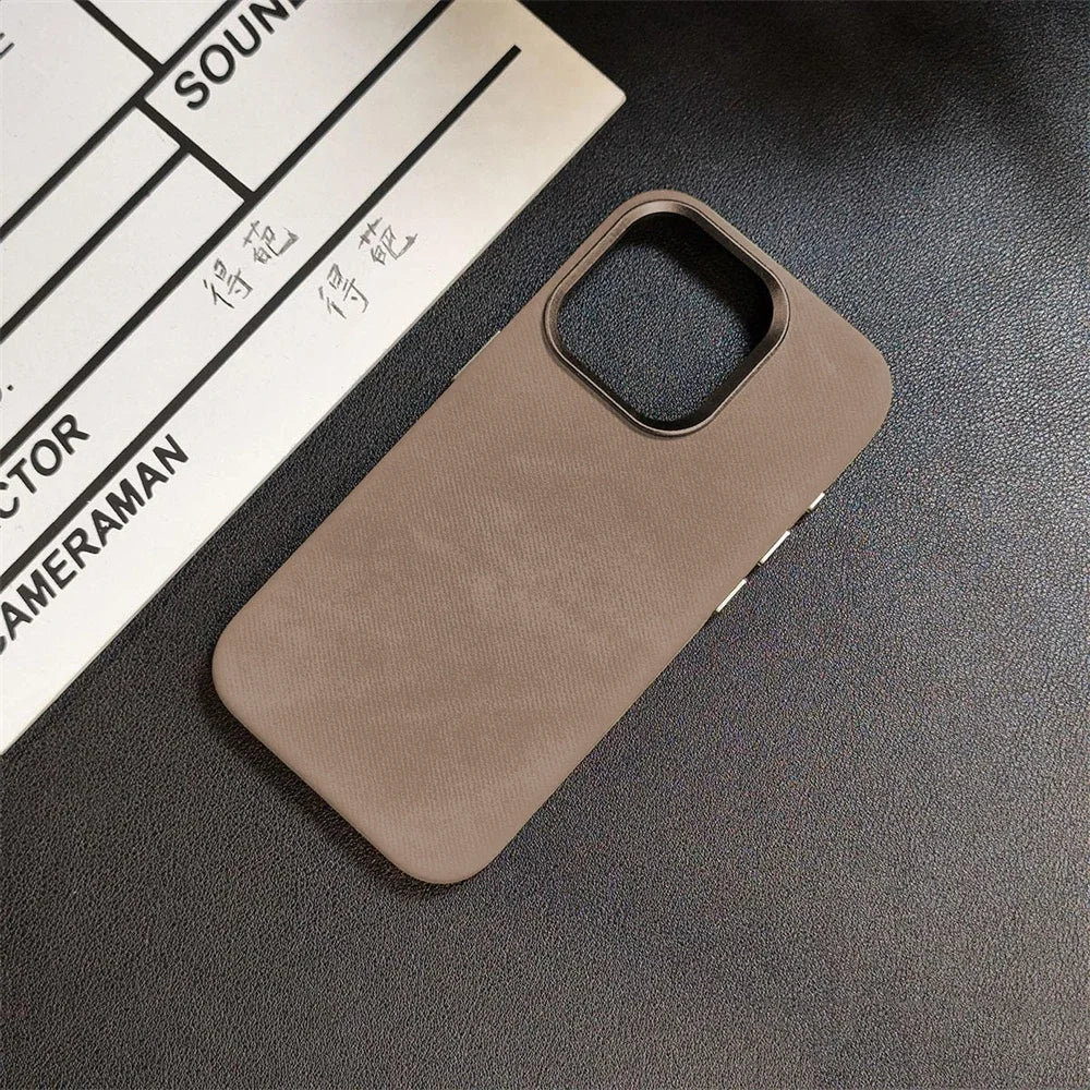Luxury For MagSafe Fiber Leather Case - iPhone 12 Series
