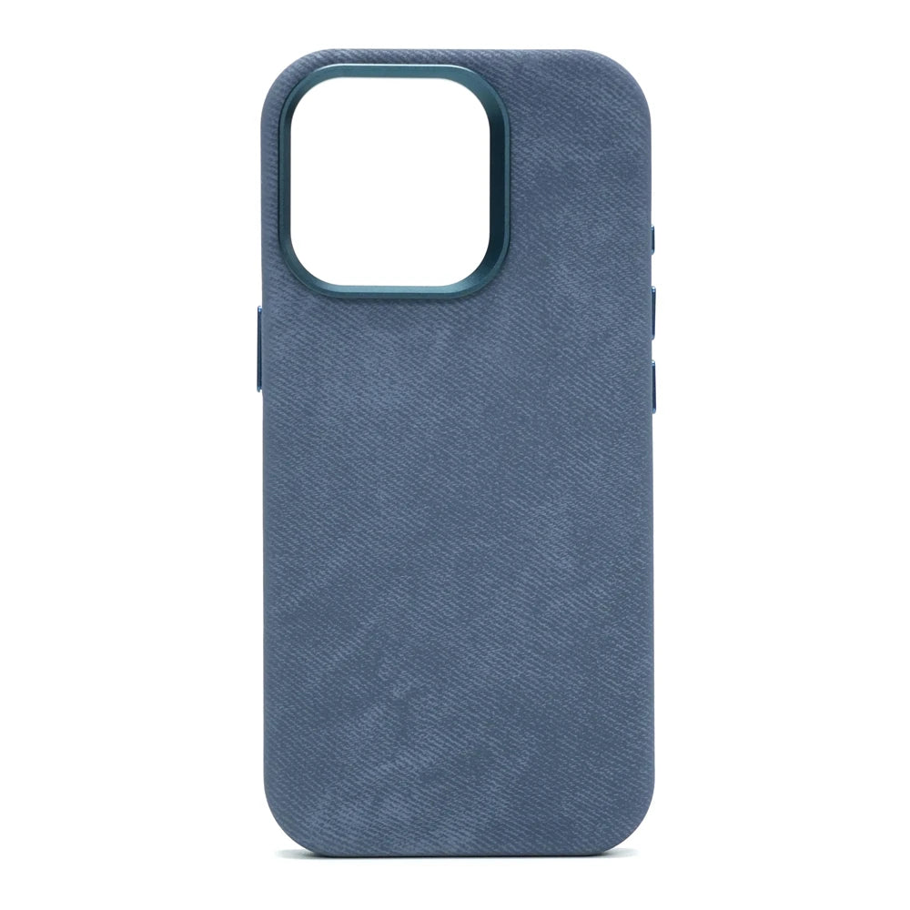 Luxury Metal Lens Magnetic Fiber Leather İPhone Case - iPhone 16 Series