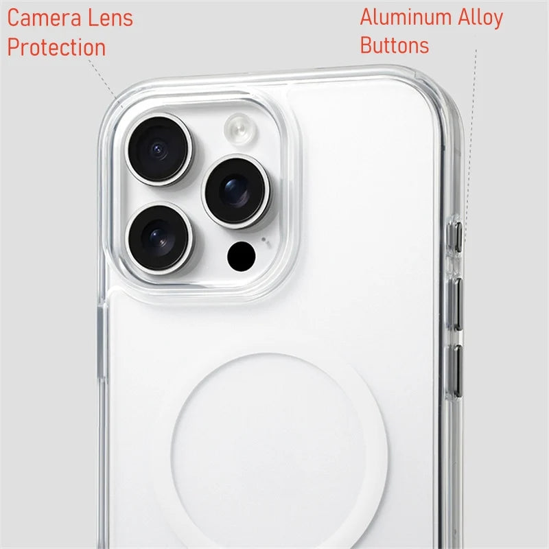 Translucent Magnetic Magsafe İPhone Case - iPhone 16 Series