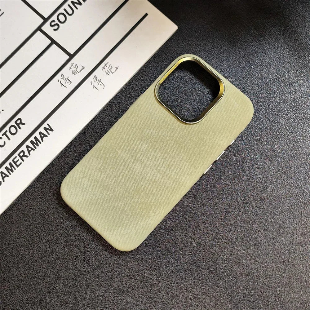 Luxury For MagSafe Fiber Leather Case - iPhone 13 Series