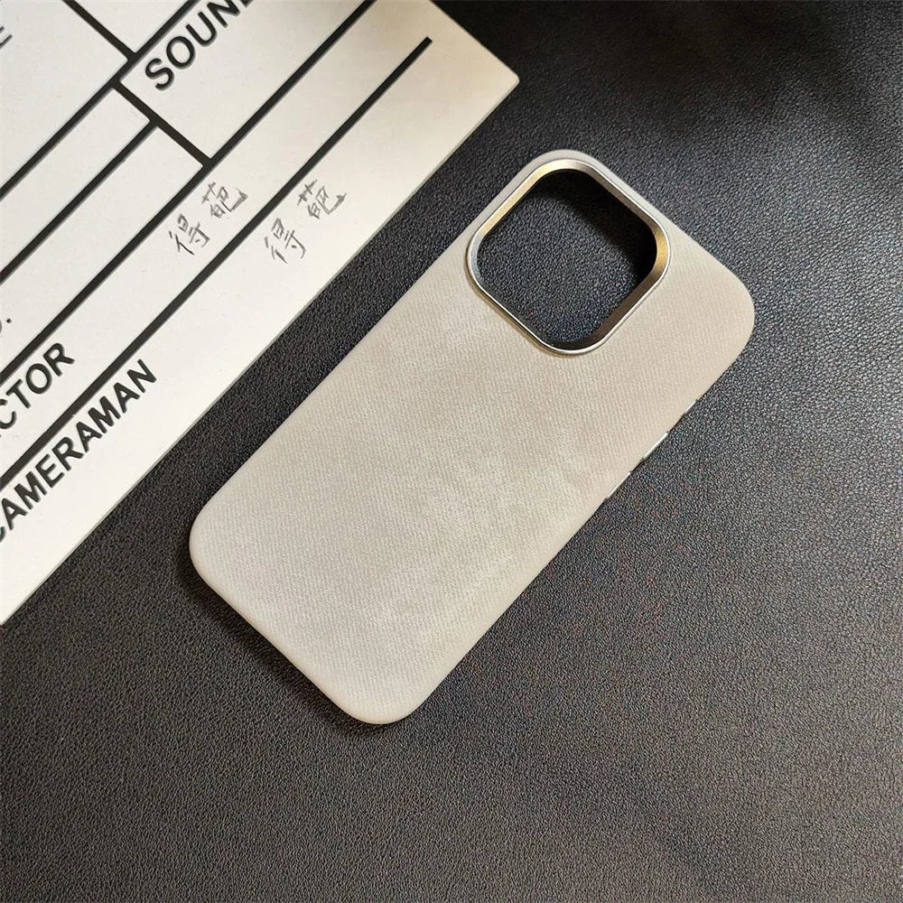 Luxury For MagSafe Fiber Leather Case - iPhone 16 Series