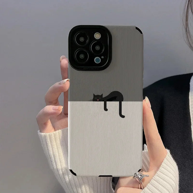 Cute Cat Soft Leather Case - iPhone 13 Series