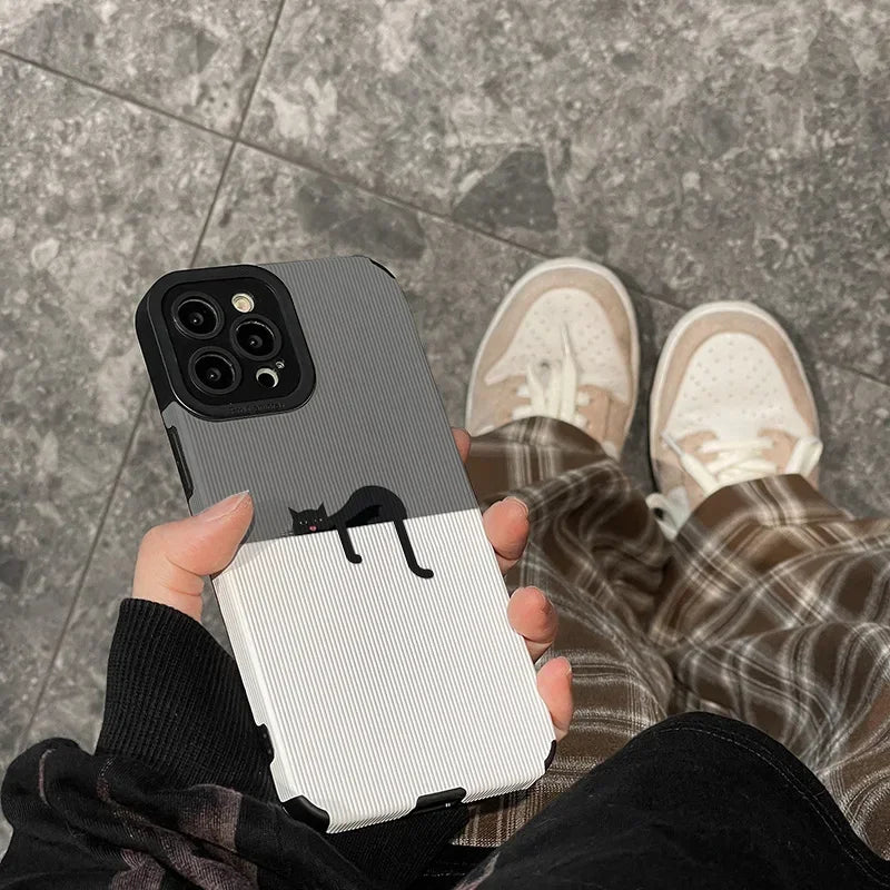 Cute Cat Soft Leather Case - iPhone 16 Series