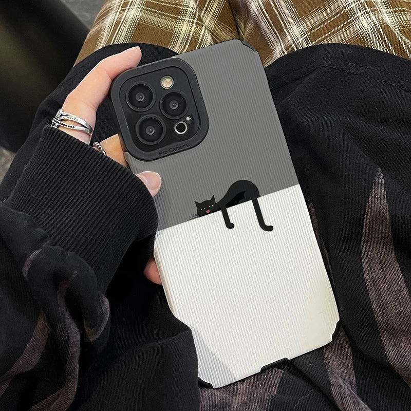 Funda de piel suave con diseño de gato - iPhone 14