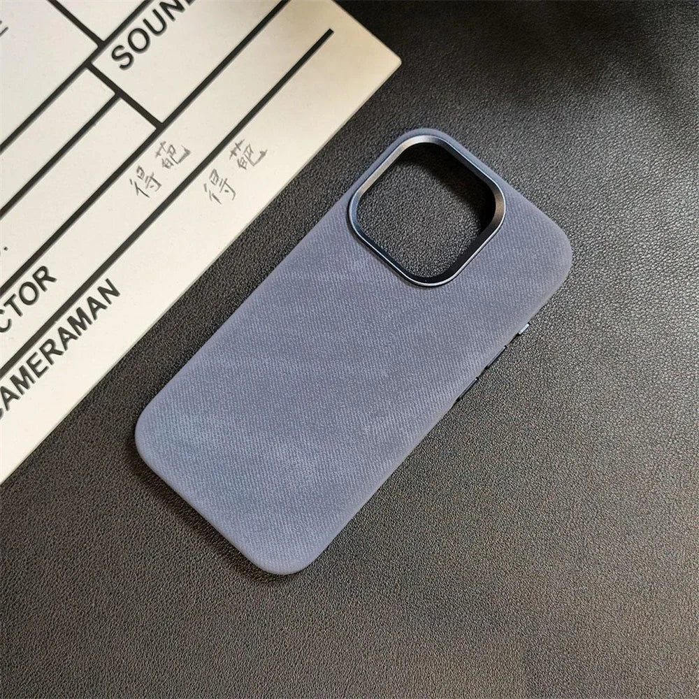 Luxury For MagSafe Fiber Leather Case - iPhone 12 Series