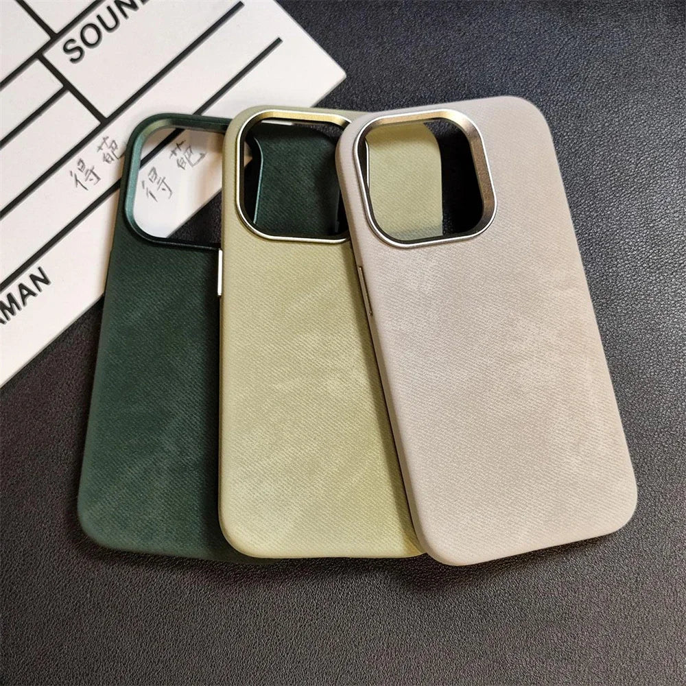 Luxury For MagSafe Fiber Leather Case - iPhone 13 Series
