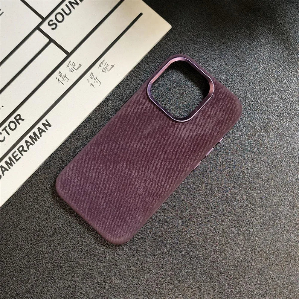 Luxury For MagSafe Fiber Leather Case - iPhone 12 Series