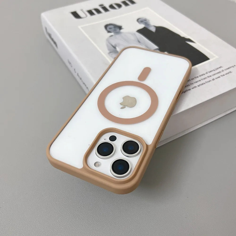 Luxury Original Magsafe Transparent İPhone Case - iPhone 15 Series