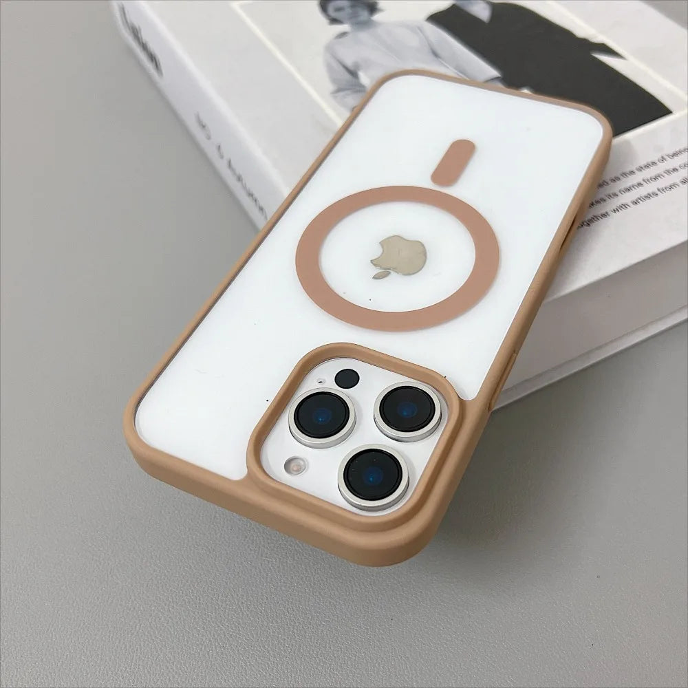 Luxury Original Magsafe Transparent İPhone Case - iPhone 15 Series