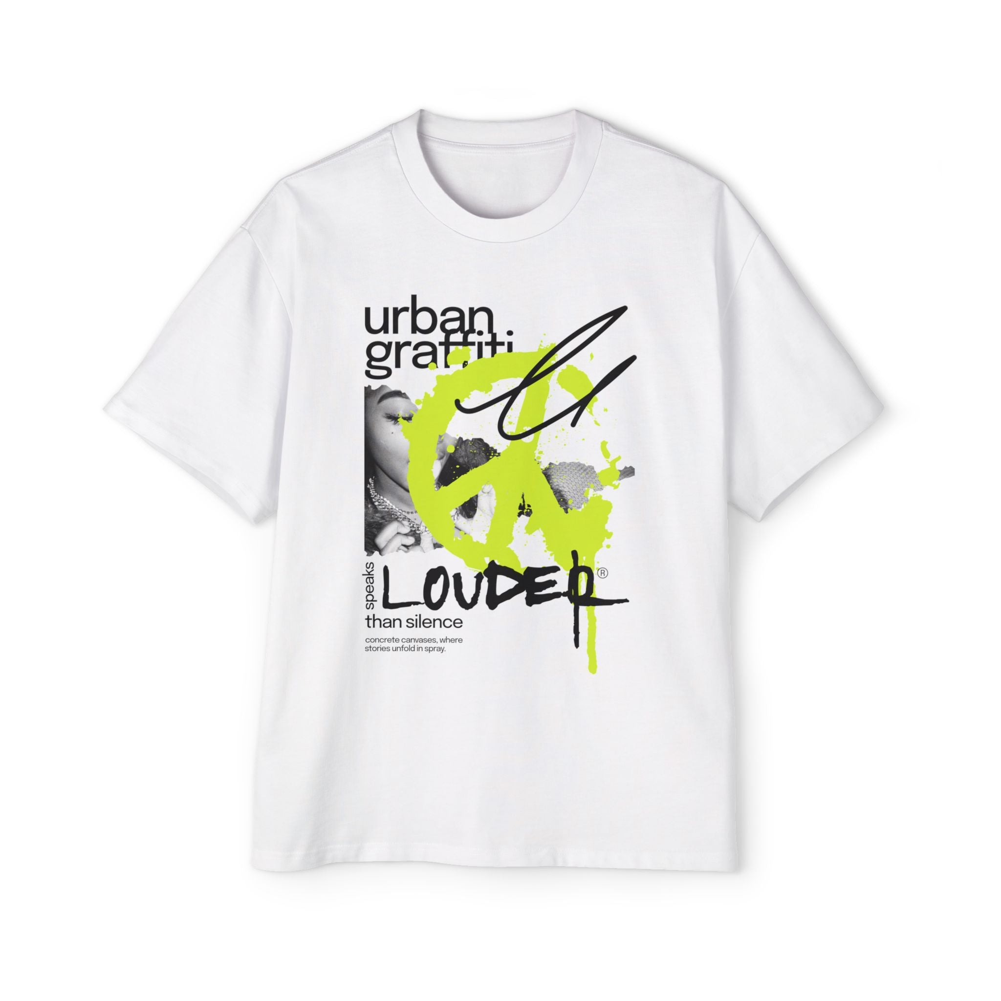 Graffiti 'Louder' Oversized Tee