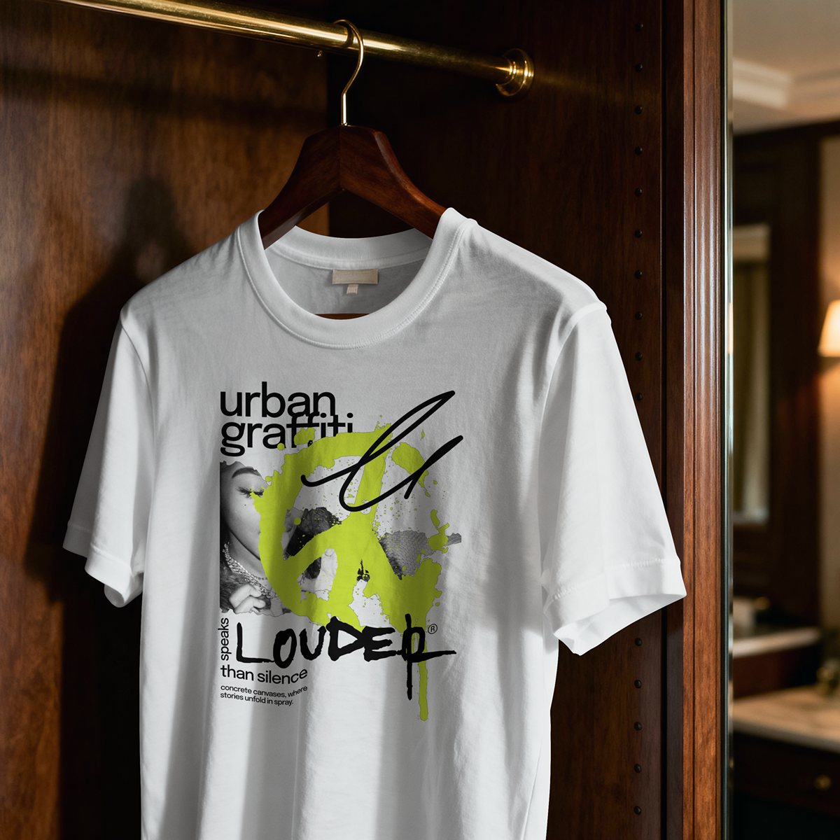 Graffiti 'Louder' Oversized Tee