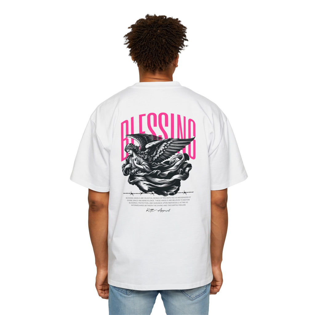 Blessed Oversized Tee — Angel Graphic Men’s Heavy T-Shirt