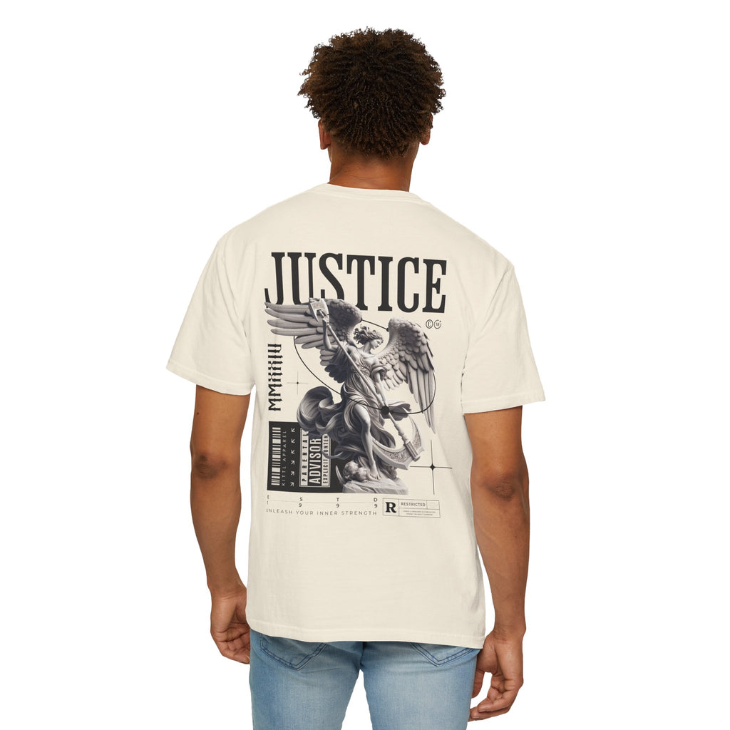 Justice Graphic T-Shirt — Angel Statue Back Print