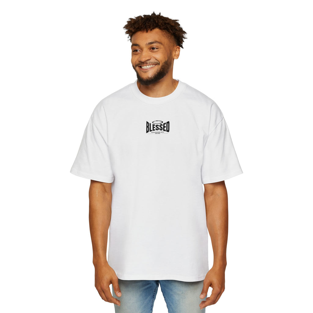 Blessed Oversized Tee — Angel Graphic Men’s Heavy T-Shirt