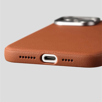 Lüks İş PU Deri Manyetik Kılıf - iPhone 16 Serisi
