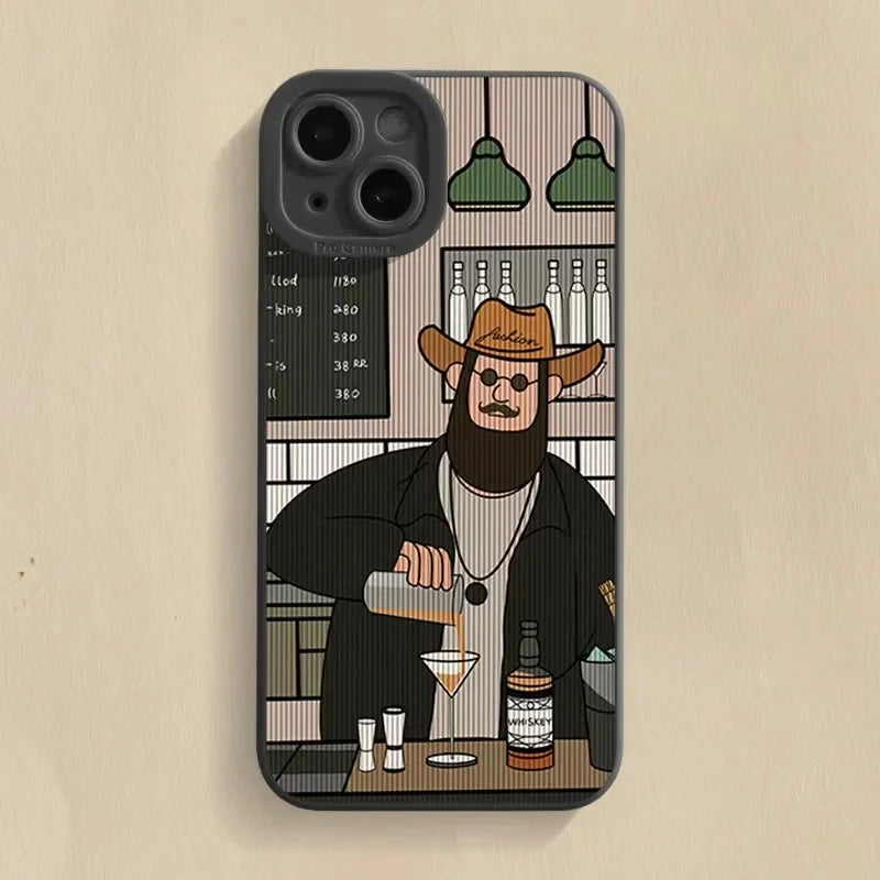 Cartoon Uncle Case – iPhone 15 Series