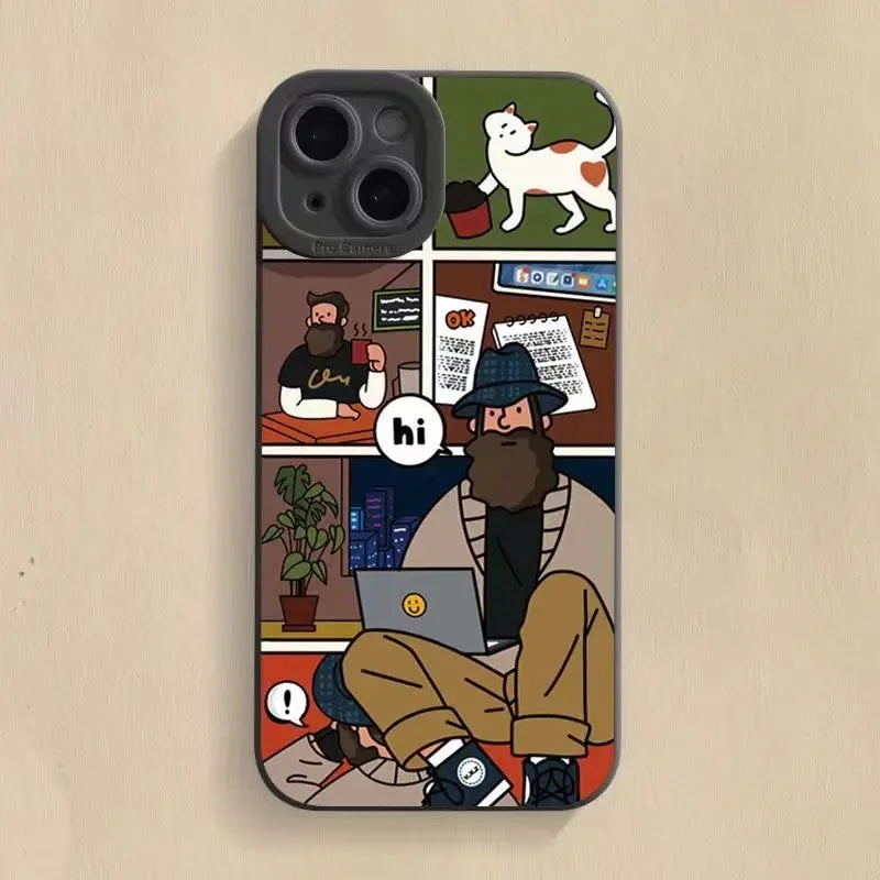 Cartoon Uncle Case – iPhone 15 Series