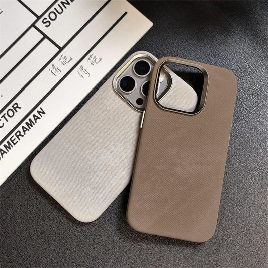 Luxury For MagSafe Fiber Leather Case - iPhone 12 Series