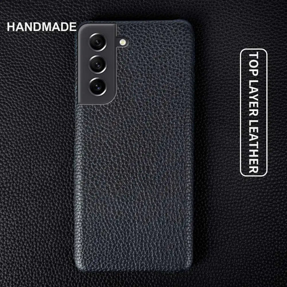 Litchi Pattern Leather Case – Samsung S25 Series