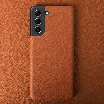 Litchi Pattern Leather Case – Samsung S25 Series