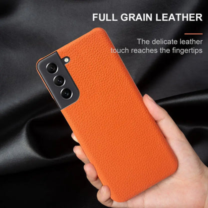 Litchi Pattern Leather Case – Samsung S25 Series