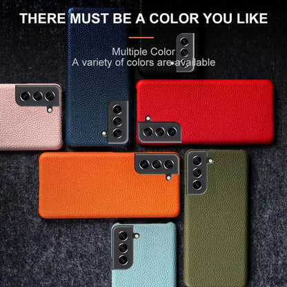 Litchi Pattern Leather Case – Samsung S25 Series