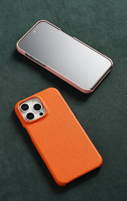Magnetic Natural Leather Case - iPhone 16 Series